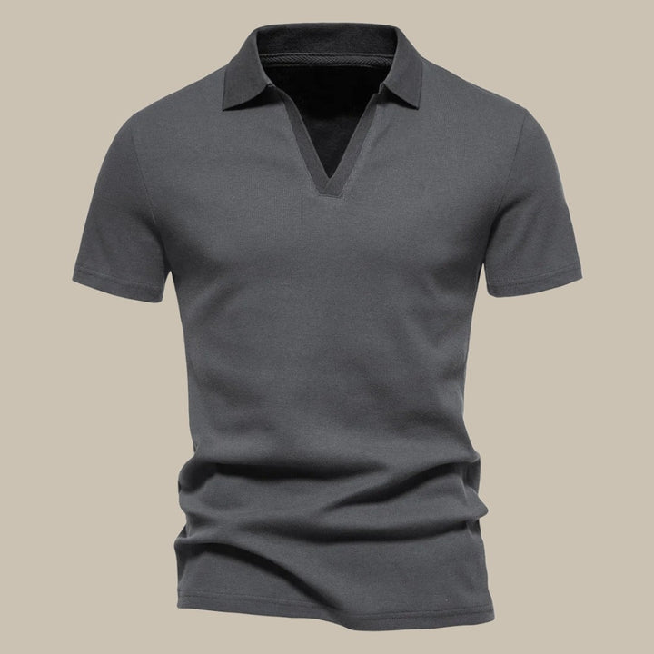 Polo homme de qualité supérieure, coupe ajustée, manches courtes. Look moderne et confortable pour le bureau.