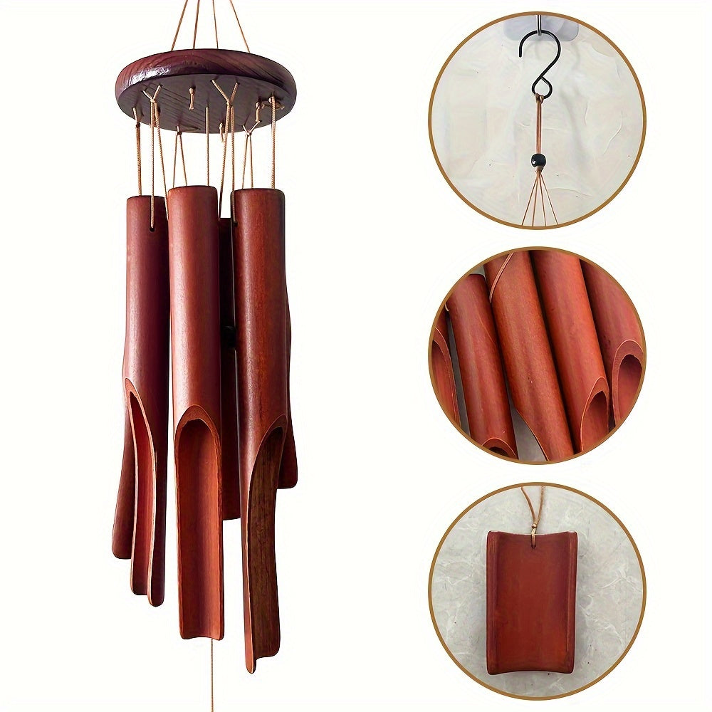 Carillon de relaxation en bambou naturel, parfait pour une ambiance zen et apaisante.