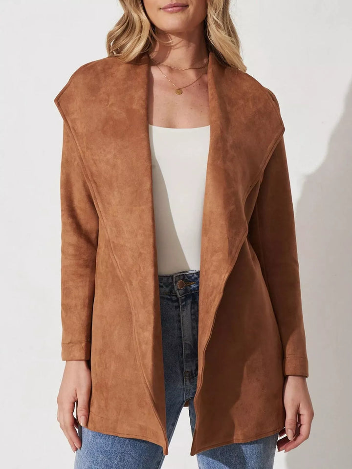 Veste fluide élégante femme, parfaite pour un look chic et décontracté mi-saison. Confortable et tendance.