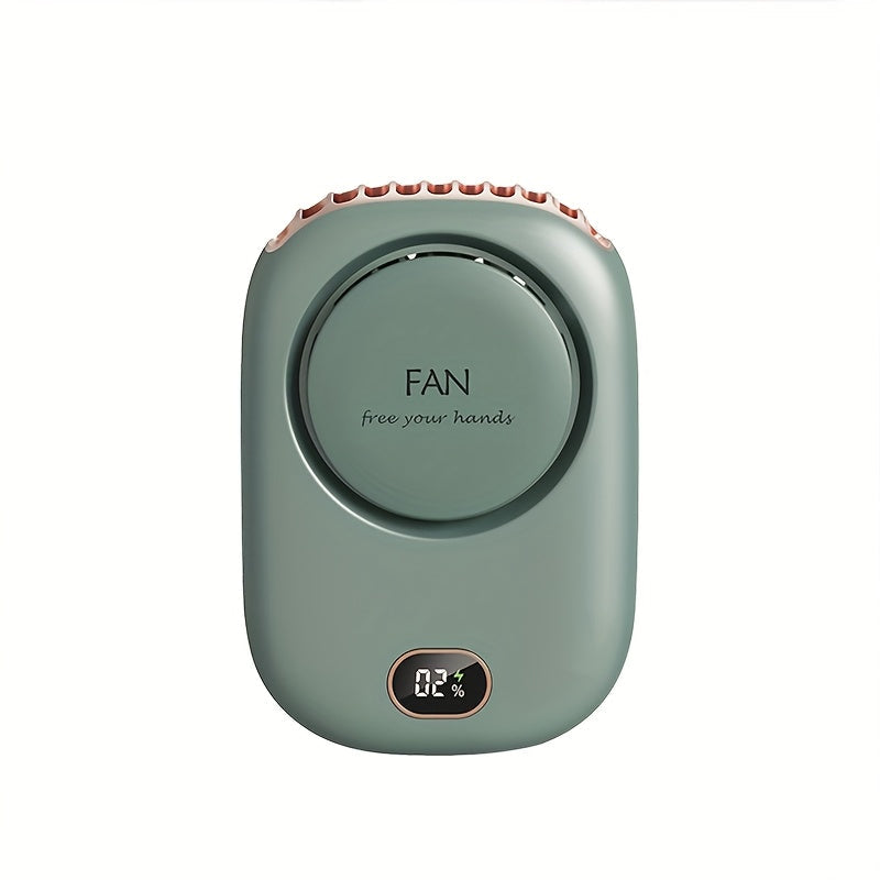Mini ventilateur de cou mains libres, solution pratique pour rester au frais lors de toute activité d'été.