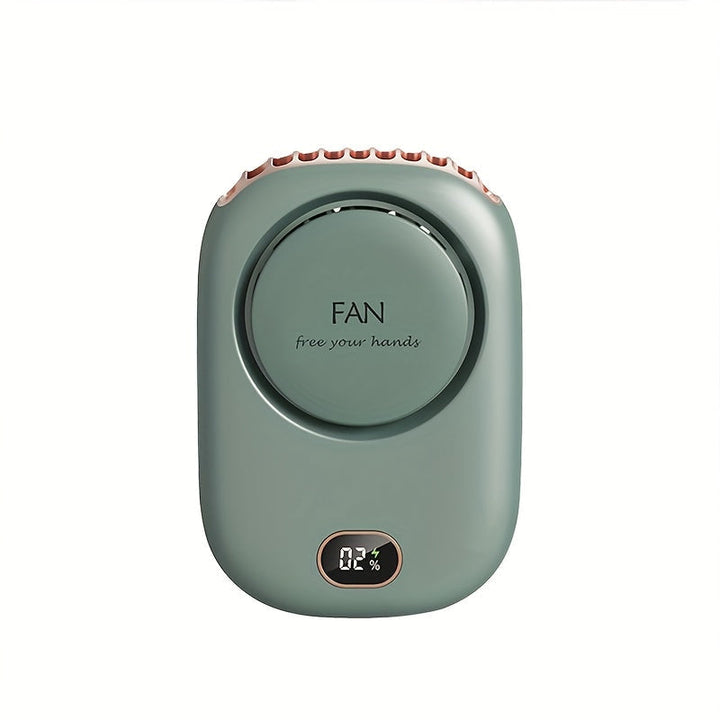 Mini ventilateur de cou mains libres, solution pratique pour rester au frais lors de toute activité d'été.