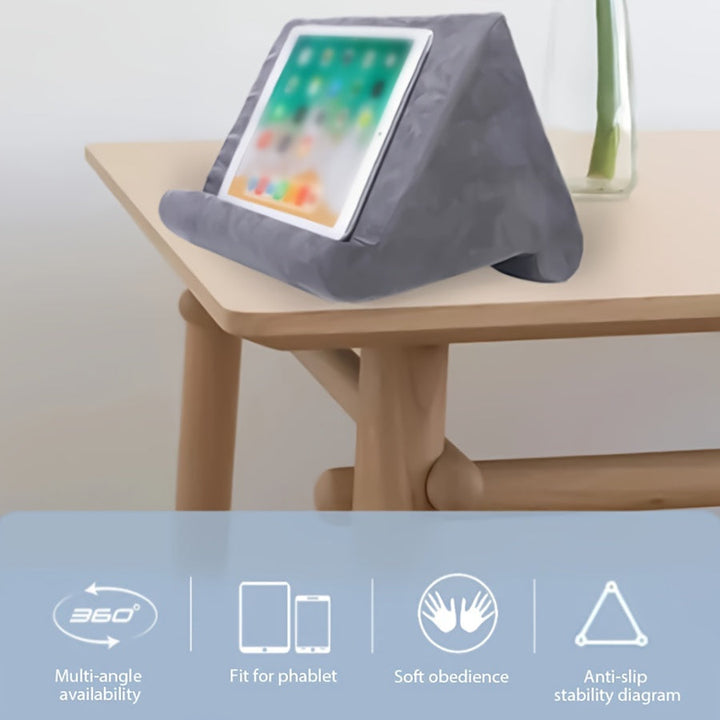 Support de tablette ergonomique pour lecture mains libres. Angle réglable pour un confort visuel maximal.