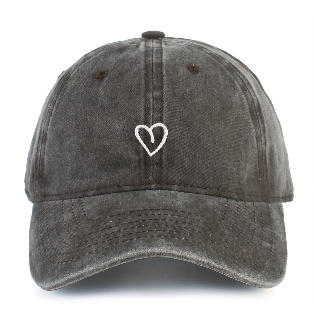 Casquette HeartBeat vintage femme, coton ajustable. Idéale pour l'été décontracté.