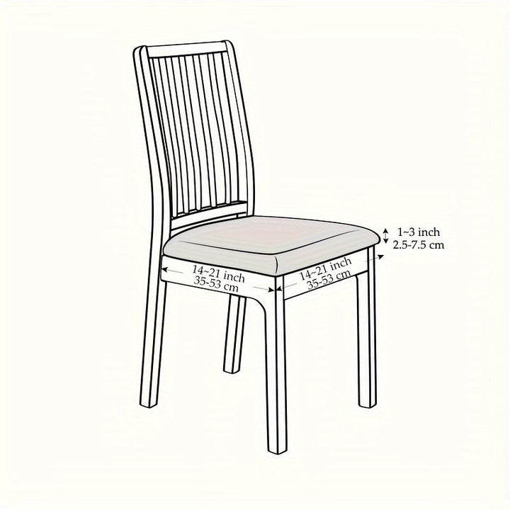Housse de chaise extensible jacquard pour salle à manger raffinée. Protection mobilier et relooking facile.