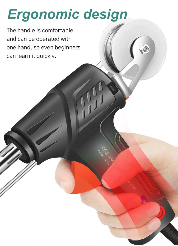 Outil de soudage laser HeatFusion ergonomique, parfait pour une utilisation industrielle prolongée.