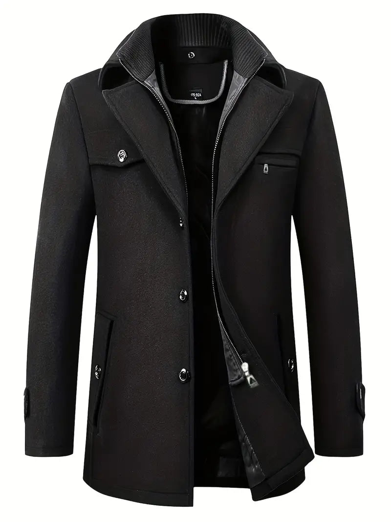 Manteau trench classique beige homme, élégant et intemporel, parfait pour l'automne-hiver.