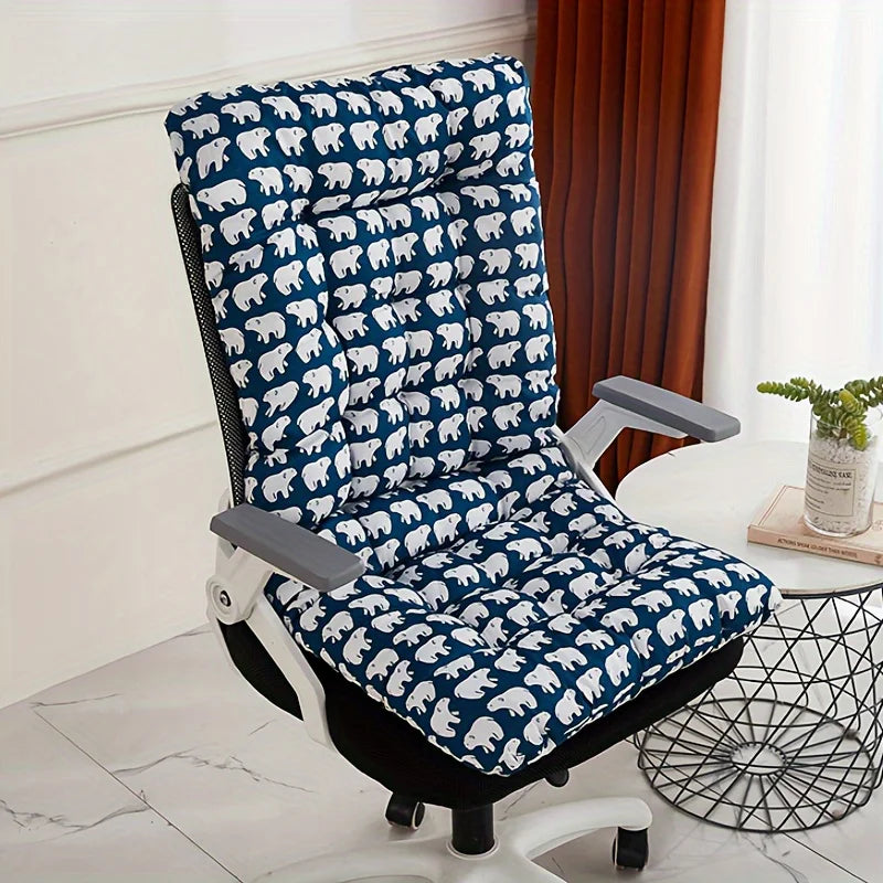 Coussin ergonomique de chaise avec dossier pour un soutien optimal et un confort accru au bureau.