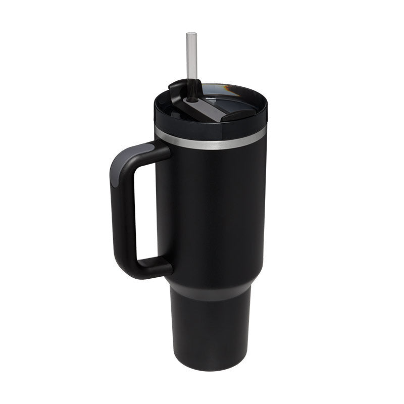 Bouteille isotherme avec poignée, pour une hydratation facile au bureau ou en extérieur.
