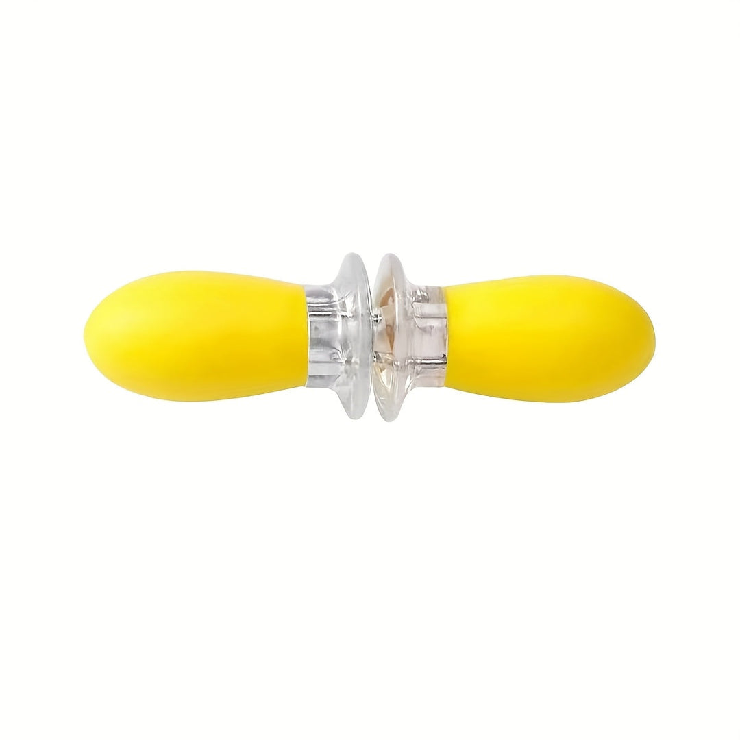 Accessoire de cuisine essentiel : porte-maïs ergonomique en acier inoxydable. Pour repas en famille et extérieur.
