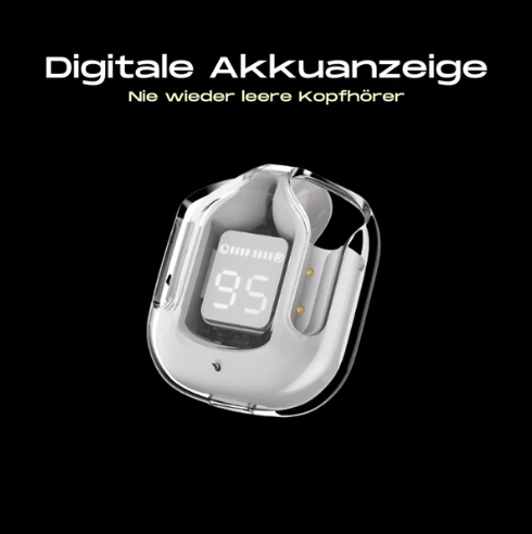 Accessoire audio portable: Écouteurs sans fil au design unique, basses profondes et son clair.