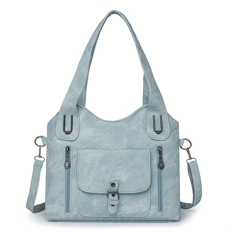 Accessoire mode femme: Sac à épaule Marivelle. Cuir vegan, look vintage authentique et chic, sac à main.