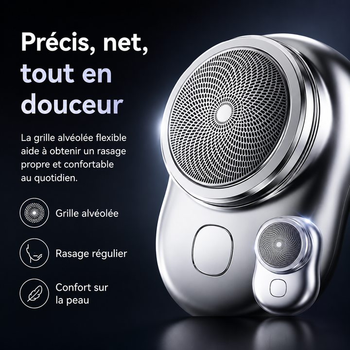 Rasoir électrique étanche pour hommes, autonomie longue durée pour un rasage facile de la barbe.