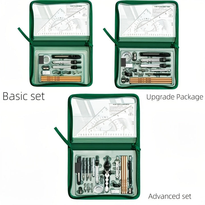 Kit de dessin technique PrecisionDraft pour des tracés précis. Compas et instruments de haute qualité pour la géométrie.