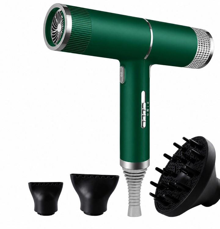 Kit sèche-cheveux professionnel ionique avec diffuseur, parfait pour un styling rapide et des cheveux éclatants.