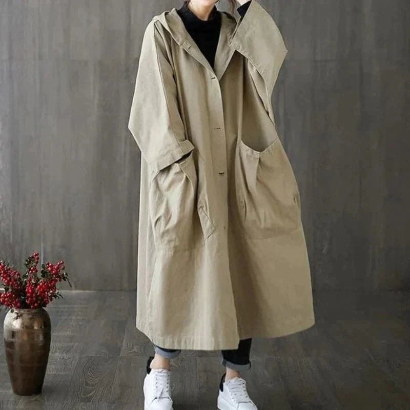 Eva - Oversized trenchcoat med store sidelommer