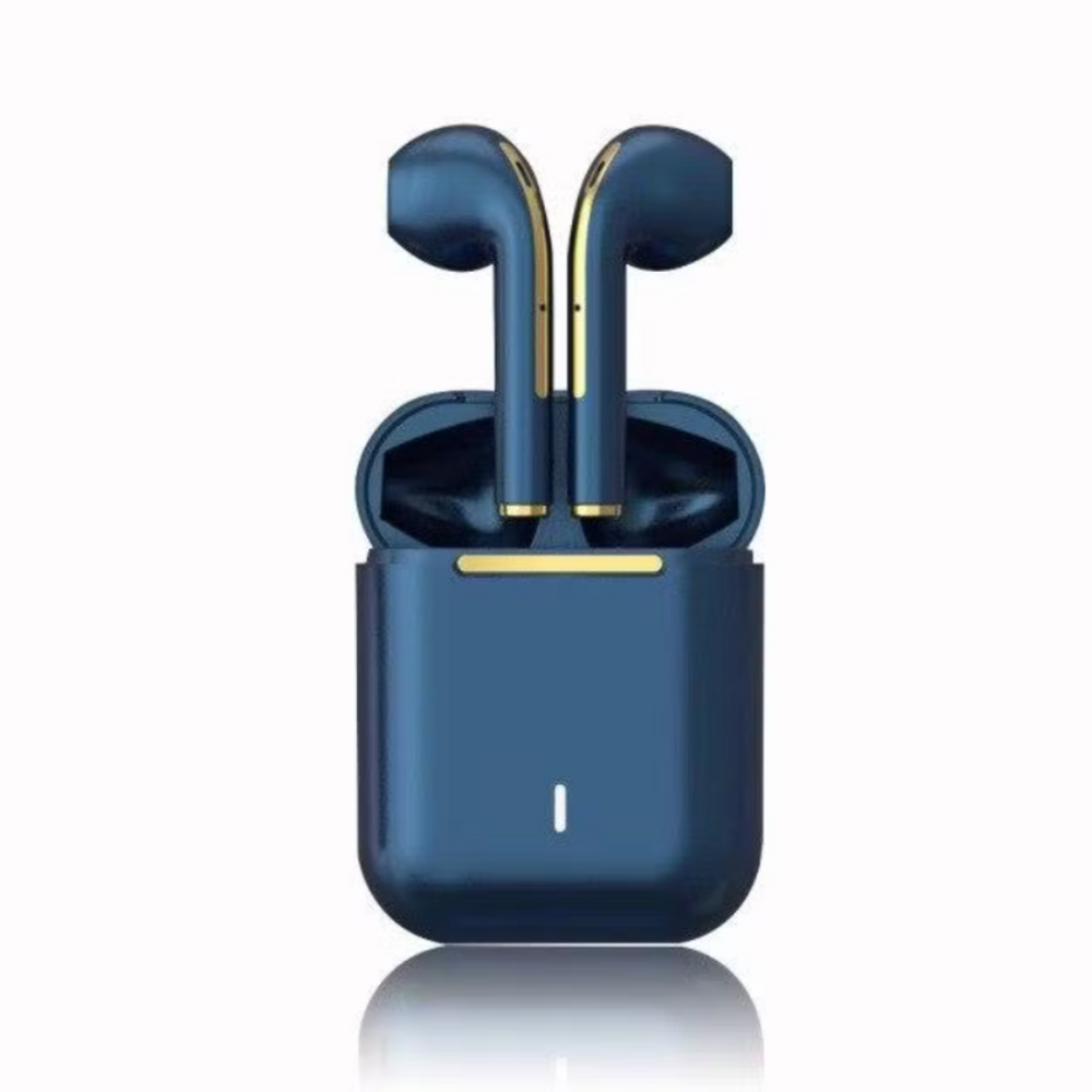 Écouteurs intra-auriculaires sans fil Bluetooth, design ergonomique pour confort optimal, audio Hi-Fi et musique.