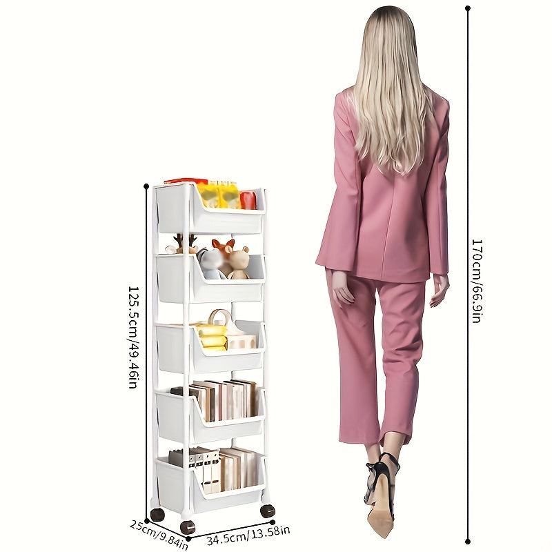 Chariot de cuisine NobleNest élégant. Rangement mobile pour épices, vaisselle ou produits, optimise l'espace.