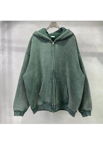 Dam Hoodies: Oversized Zip-Hoodie med Kängurufickor