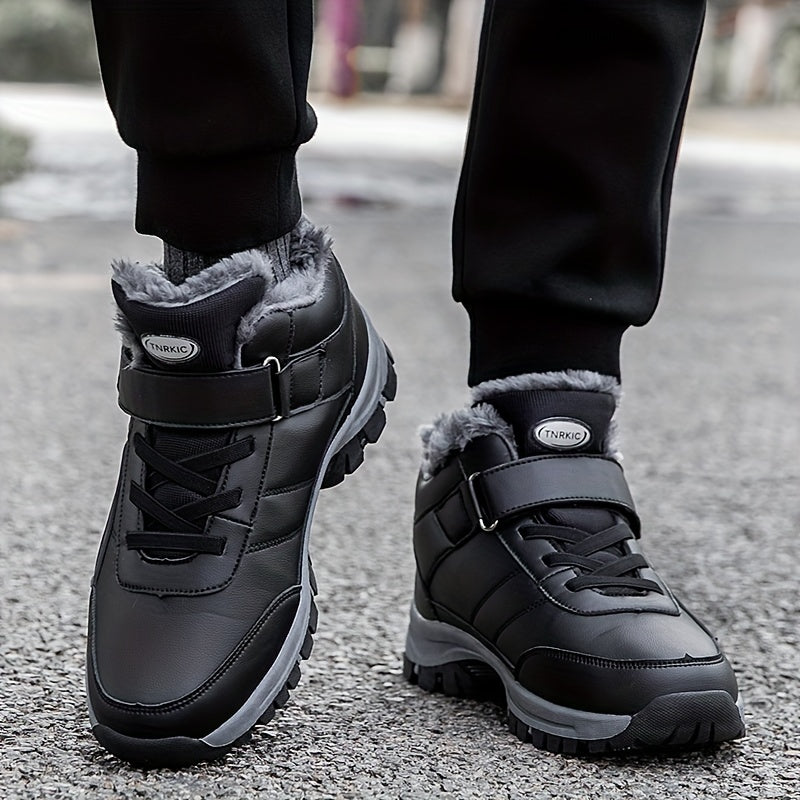 Bottes homme mi-montantes grises. Confort supérieur et style urbain moderne pour l'hiver.