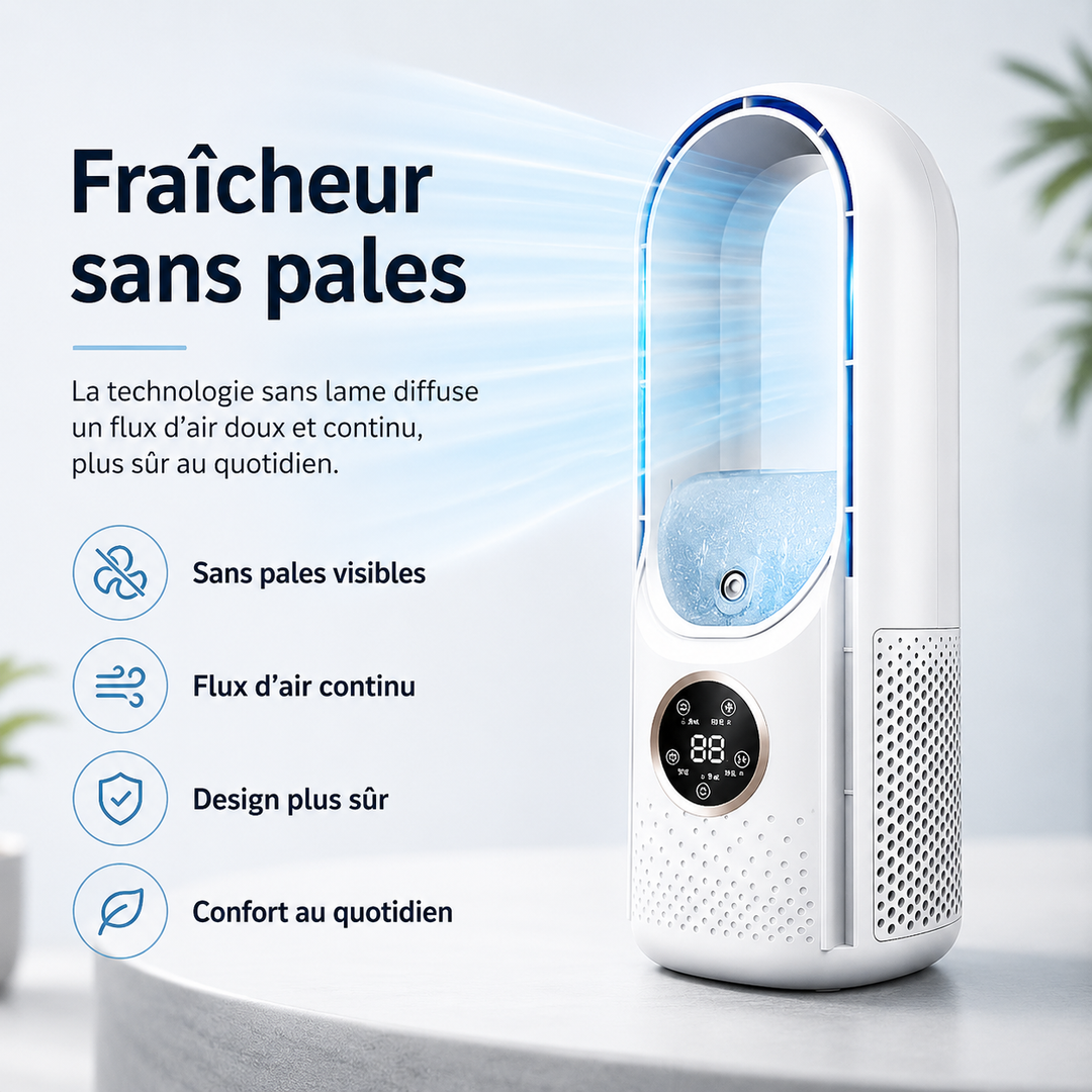 Profitez d'un environnement frais et sain avec ce climatiseur portable polyvalent USB.