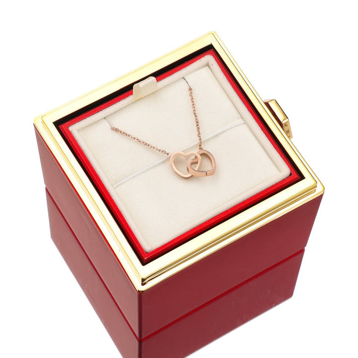 Magnifique rose éternelle personnalisée Amor's Bloemenbox, cadeau d'amour gravé pour anniversaire.