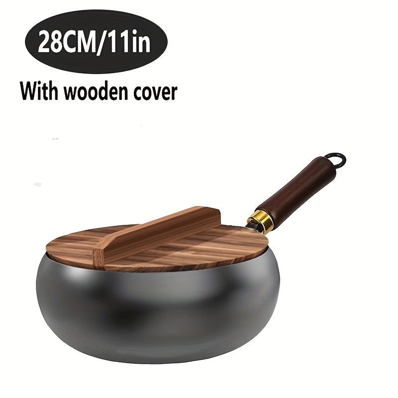 Poêle en fonte ChefMaster dans une cuisine rustique, symbole de cuisson traditionnelle et de durabilité intemporelle.