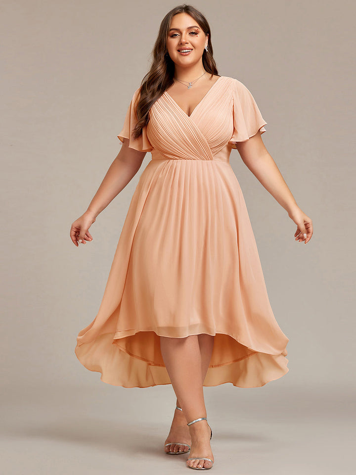 Invitée mariage printemps été : Robe longue fluide col V.