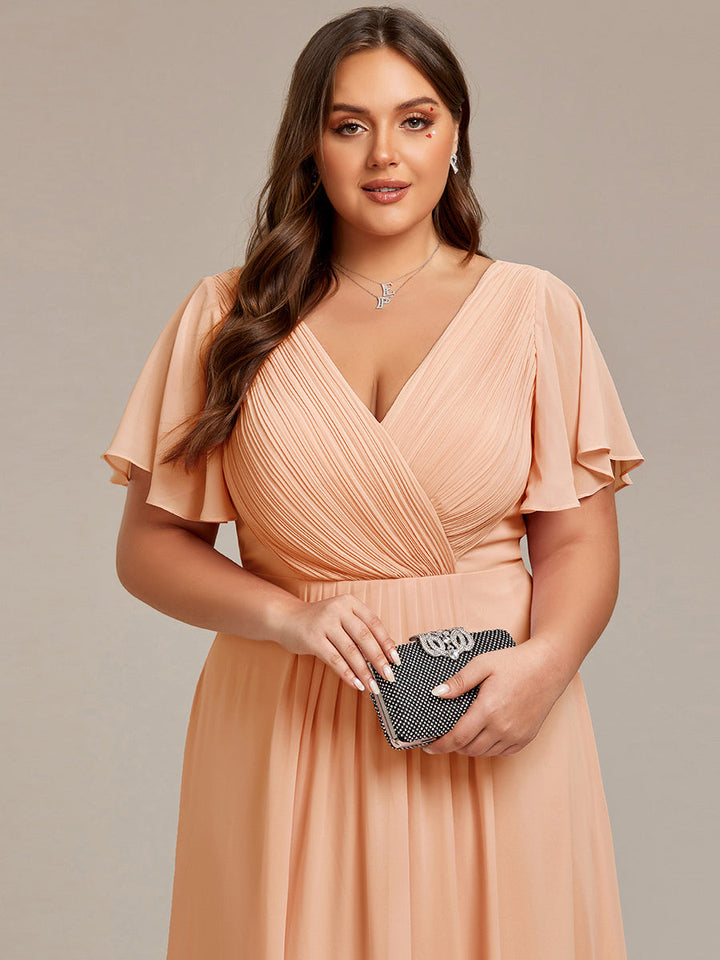 Invitée mariage chic : Robe longue fluide col V femme.
