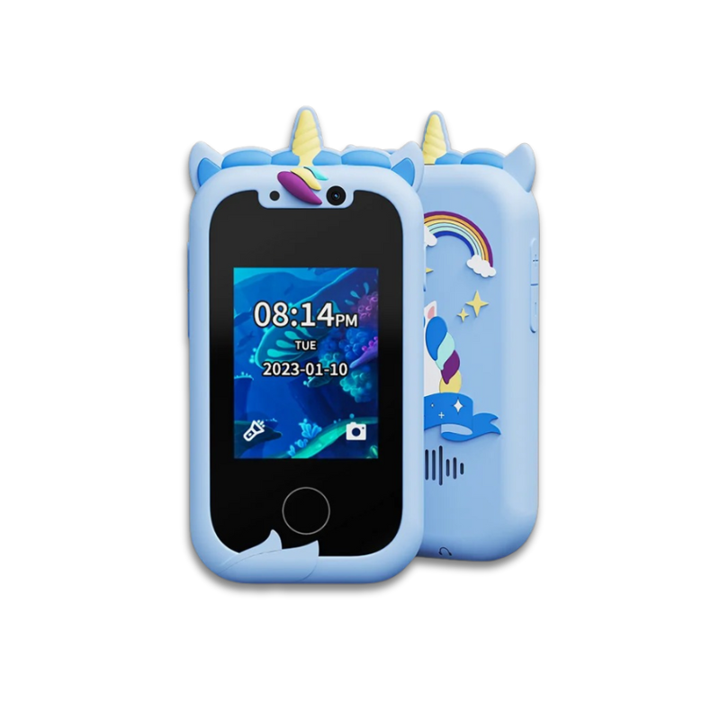 Téléphone jouet PlayPhone coloré pour enfants, idéal pour l'apprentissage préscolaire et le développement.