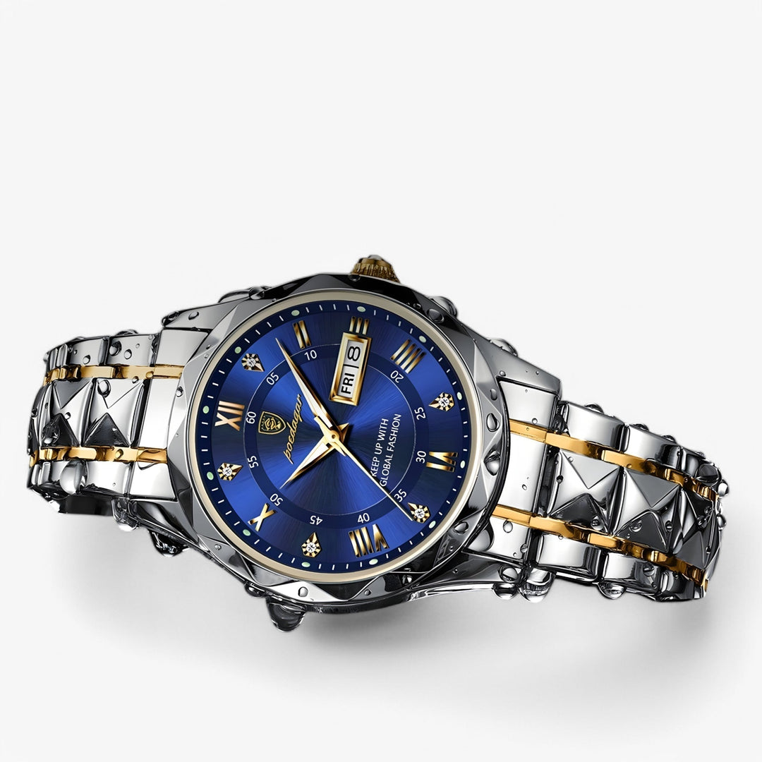 Montre homme luxe et robuste en acier, parfait équilibre entre élégance moderne et précision fiable.