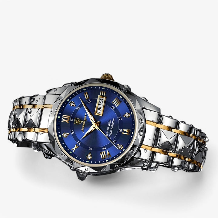 Montre homme luxe et robuste en acier, parfait équilibre entre élégance moderne et précision fiable.