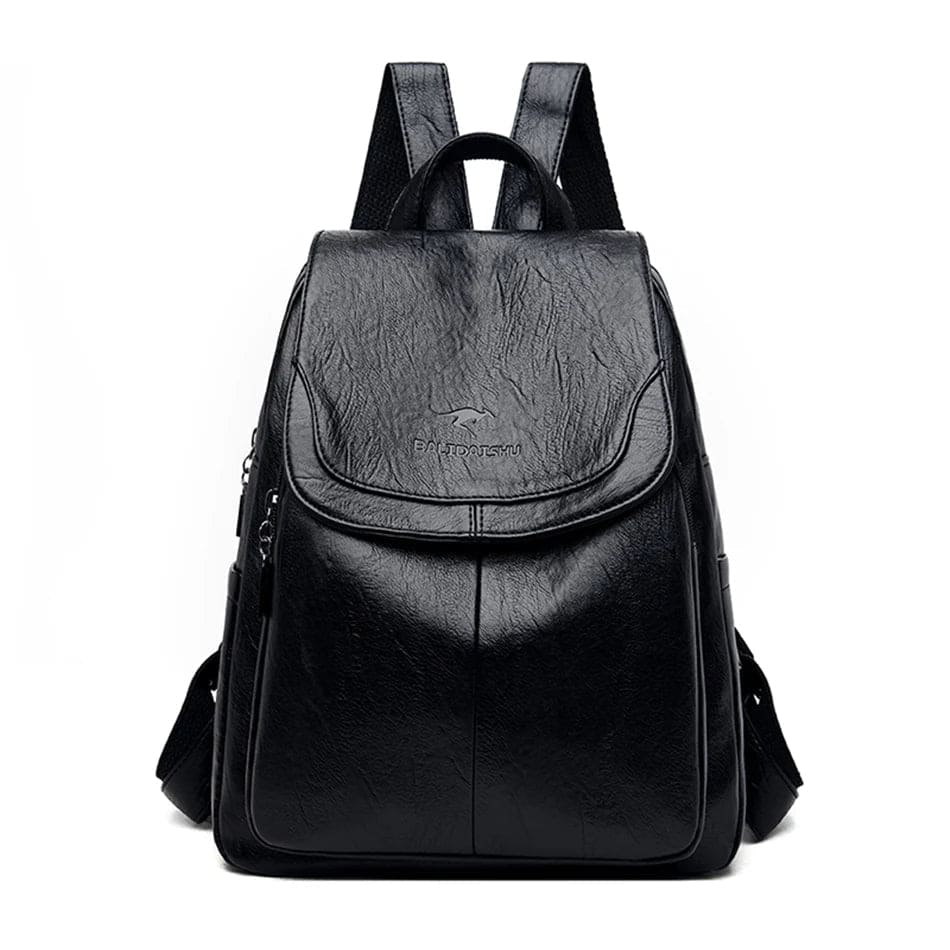 Sac à dos femme multicolore en cuir vegan, un accessoire mode vibrant et pratique.
