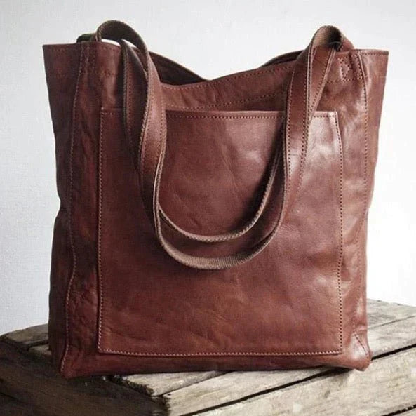 Sac à main fourre-tout élégant pour femme en cuir PU, design fonctionnel avec grande capacité pour travail/loisirs.
