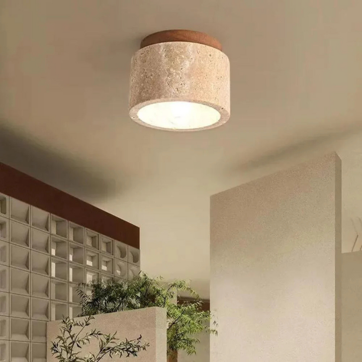 Lampe de plafond japonaise Radia, design minimaliste, lumière douce, idéale pour créer une ambiance zen.