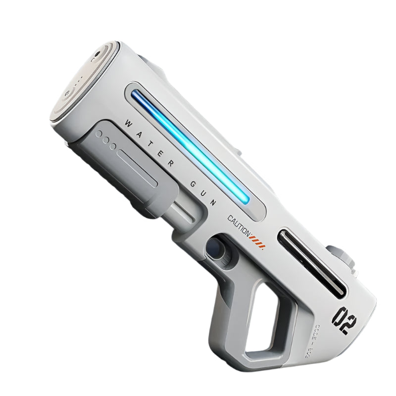 Gadget aquatique électrique pour plaisir familial. Pistolet à eau puissant pour jeux en extérieur.
