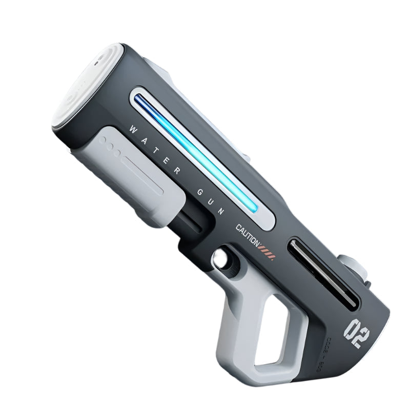 Gadget estival puissant : pistolet à eau électrique avec design ergonomique. Prêt pour l'action !