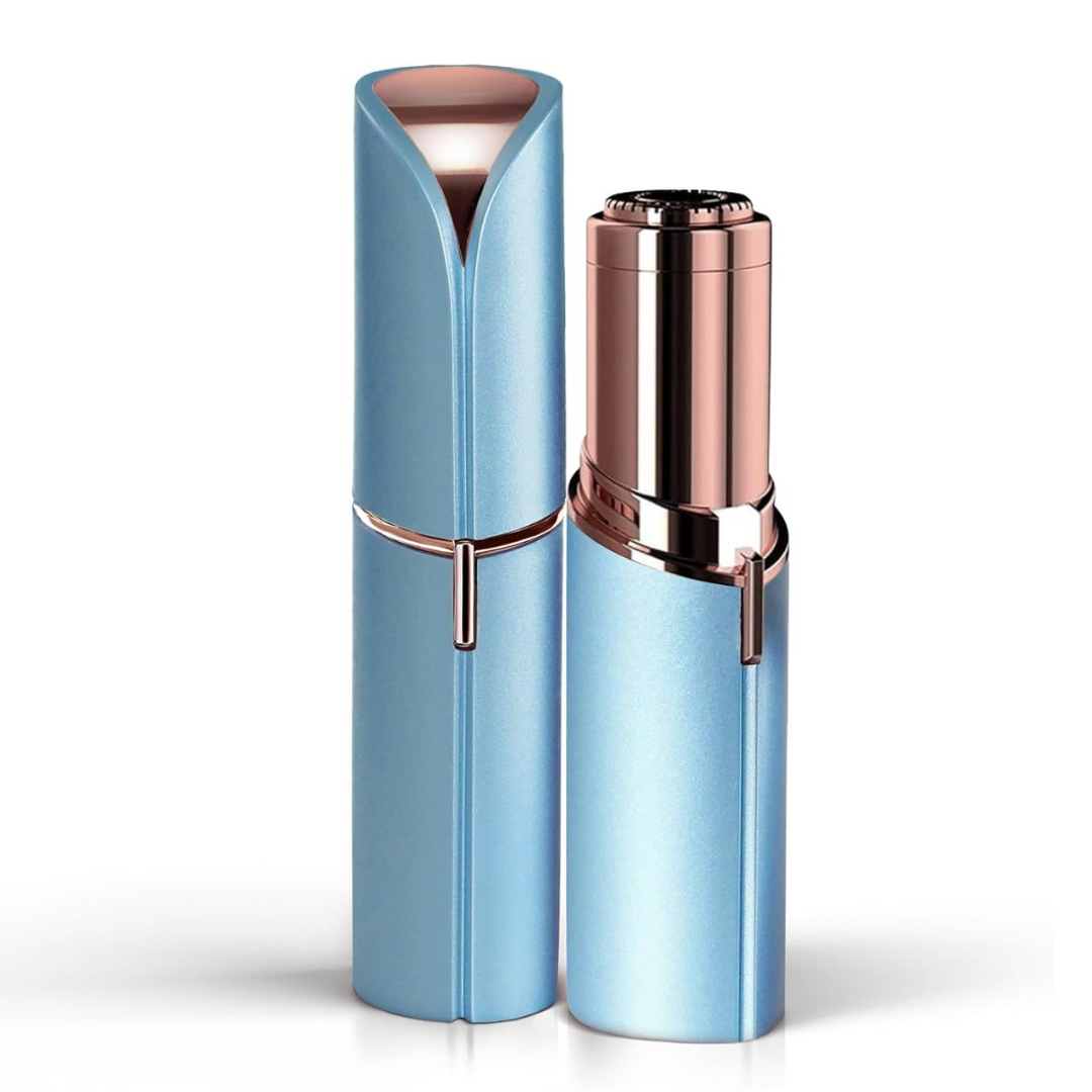 Épilateur visage portable pour femme, peau douce et impeccable sans effort.