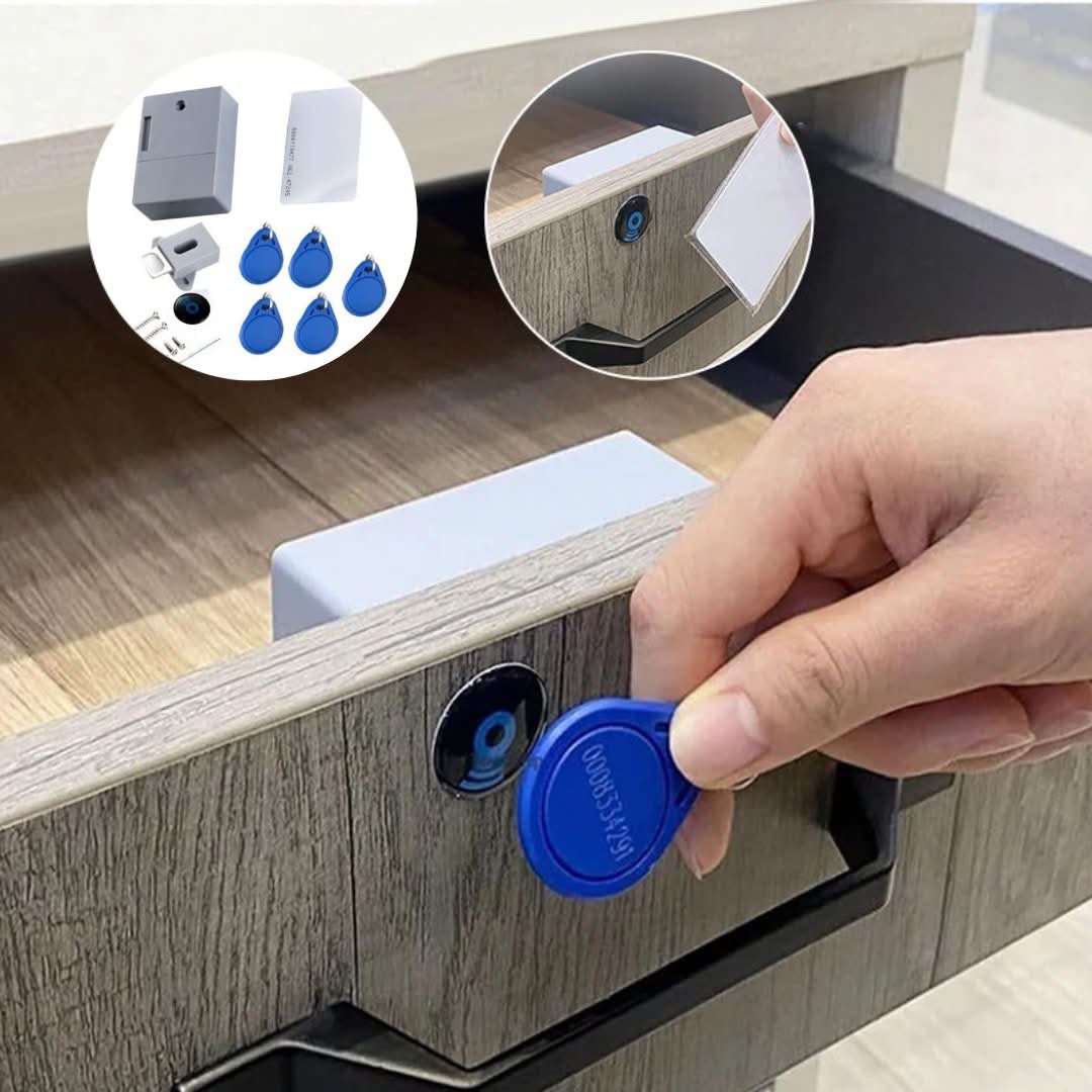 Serrure électronique Vaultin invisible, sécurité meuble, accès sans clé, protection discrète et intelligente.