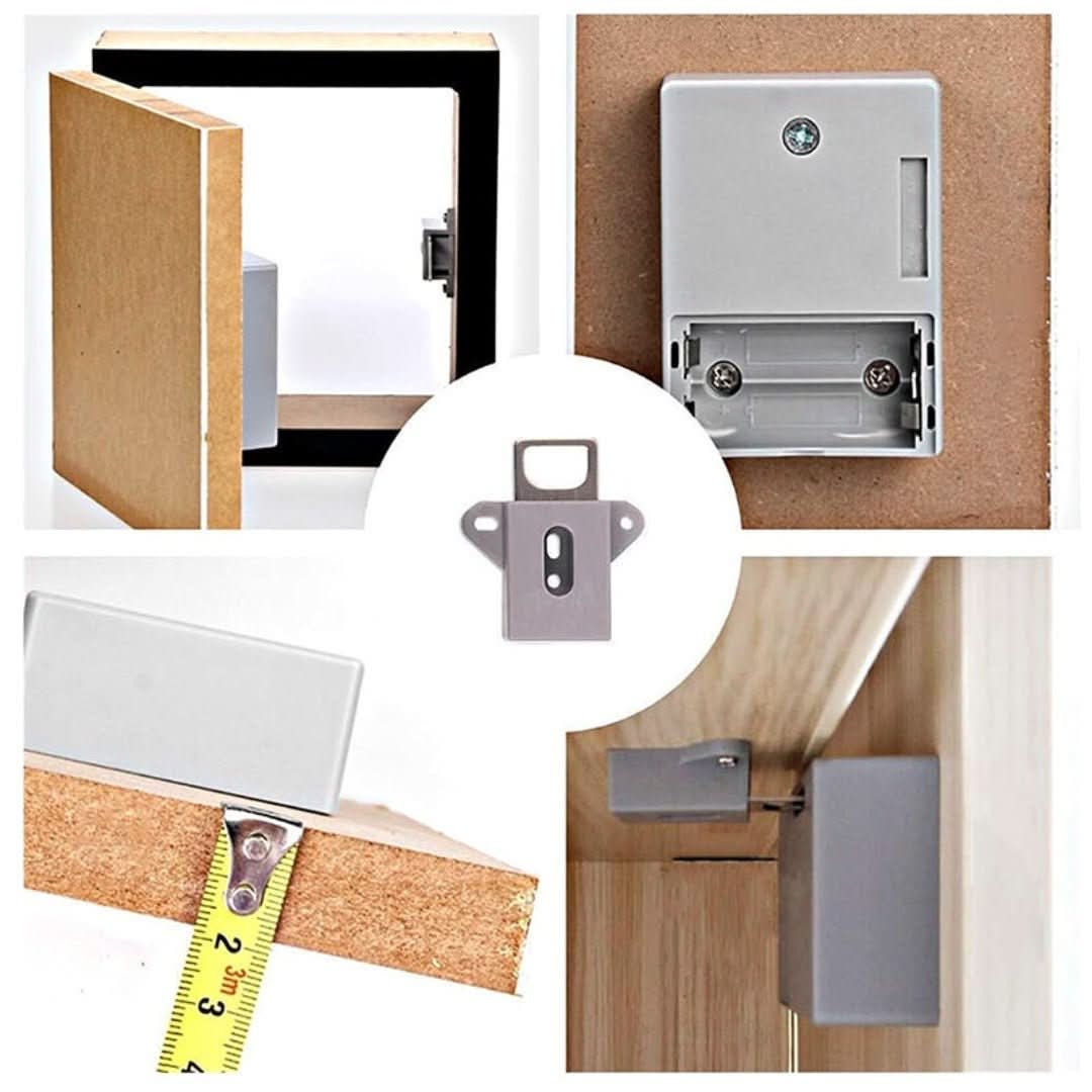 Accès sans clé Vaultin, serrure électronique invisible pour meubles, praticité et sécurité.