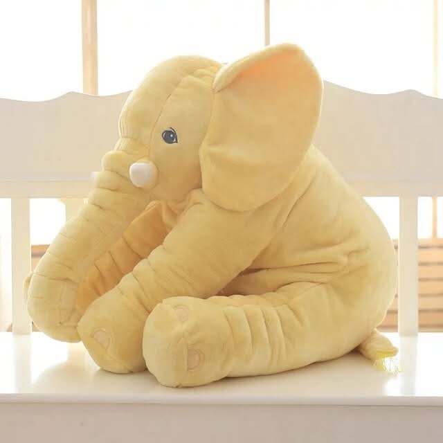 Peluche géante éléphant gris, réconfortante, parfaite pour les enfants, un doudou et un coussin câlin.