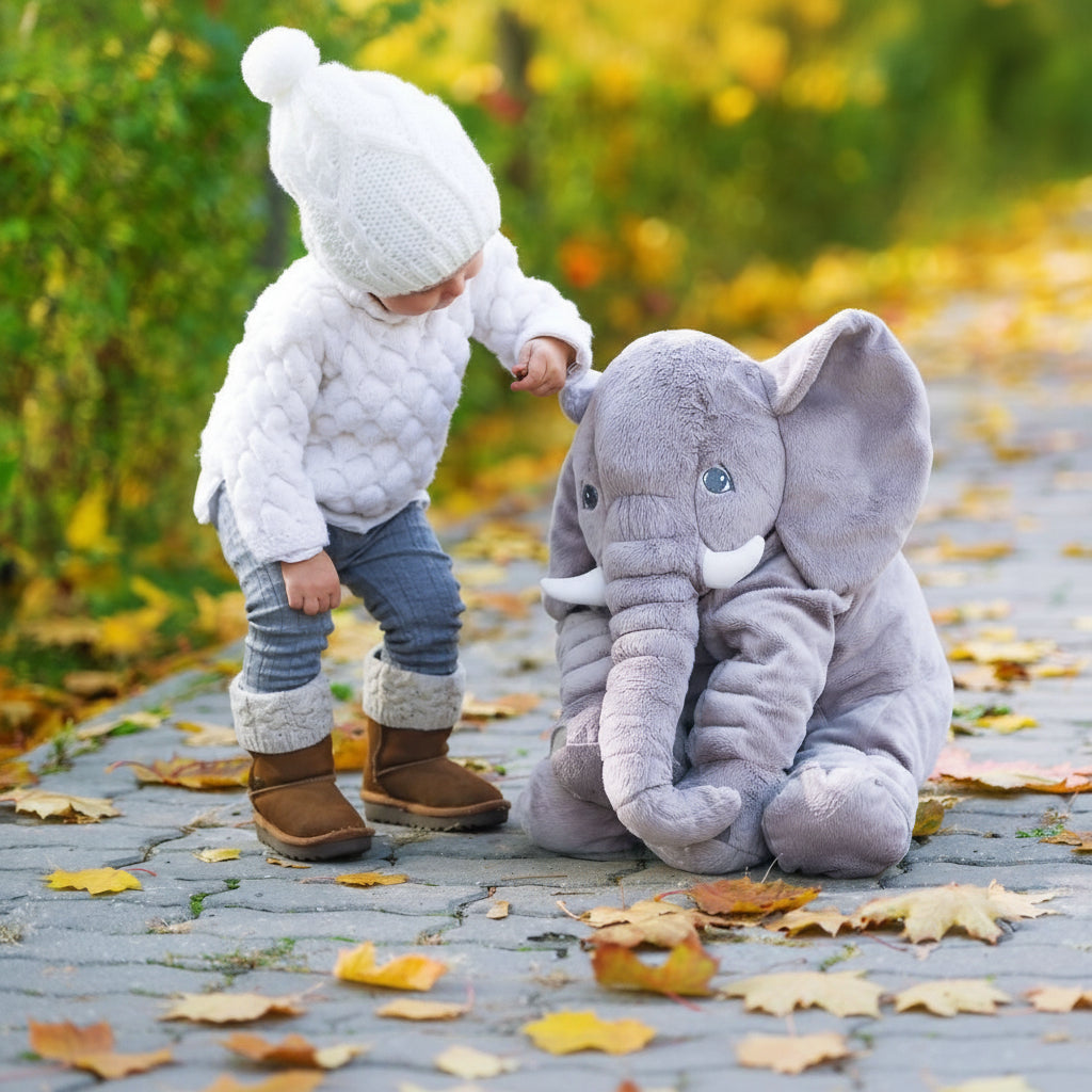Compagnon câlin géant, cette peluche éléphant douce est un cadeau parfait, un jouet et une déco de chambre.