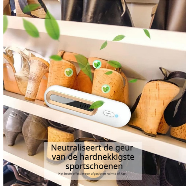 Désodorisant compact et portable. Élimine efficacement les odeurs. Rechargeable, idéal pour maison, voiture, réfrigérateur.