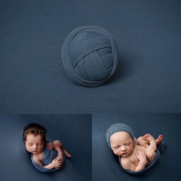 Accessoire photo bébé polyvalent : mousseline et toile de fond professionnelle.