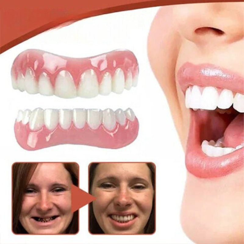 Fixation prothèse dentaire sûre pour un sourire naturel, ajustement personnalisé anti-irritation pour seniors.