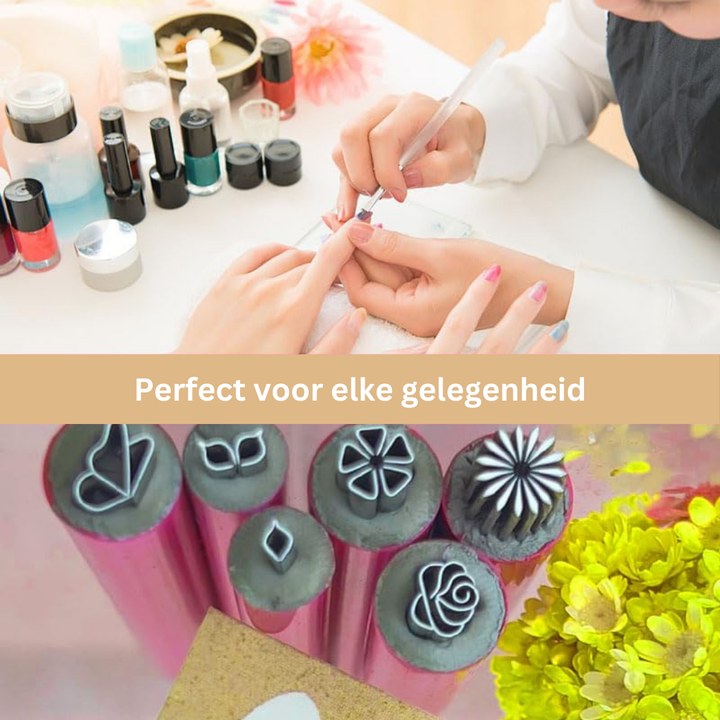 Ensemble de 6 stylos tampons nail art précis pour manucure créative et décoration d'ongles unique.