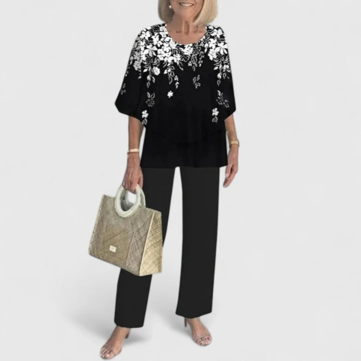 Ensemble pantalon femme décontracté chic pour le quotidien, confortable, prêt-à-porter polyvalent et moderne.