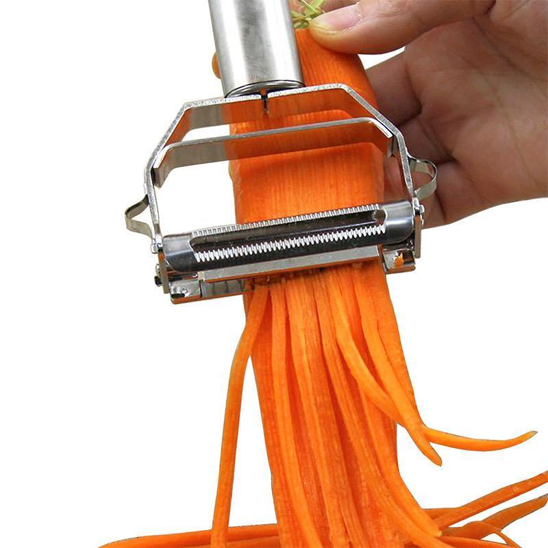 Accessoire cuisine multifonction pour éplucher et réaliser des juliennes parfaites, ultra-rapide.