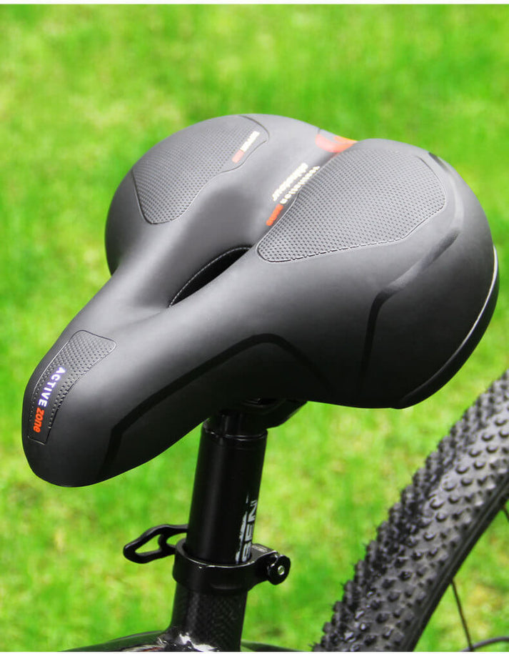 Dessous de selle vélo ergonomique, fixation robuste, technologie absorption chocs.
