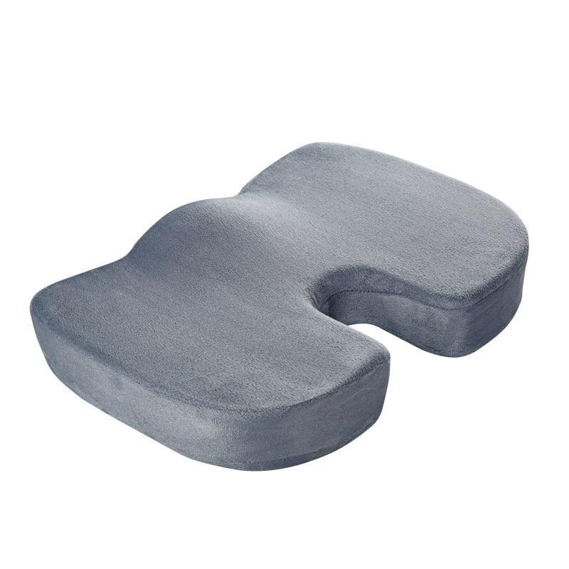 Coussin de siège avec soutien lombaire, corrige la posture et prévient les maux de dos au quotidien.