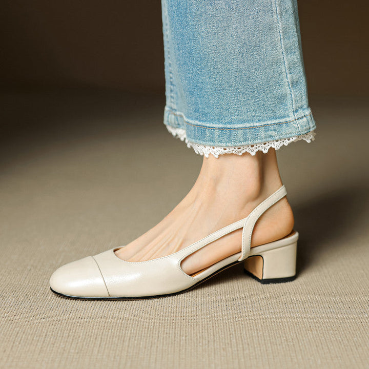 Escarpins bout amande femme, design slingback, élégance et grand confort.